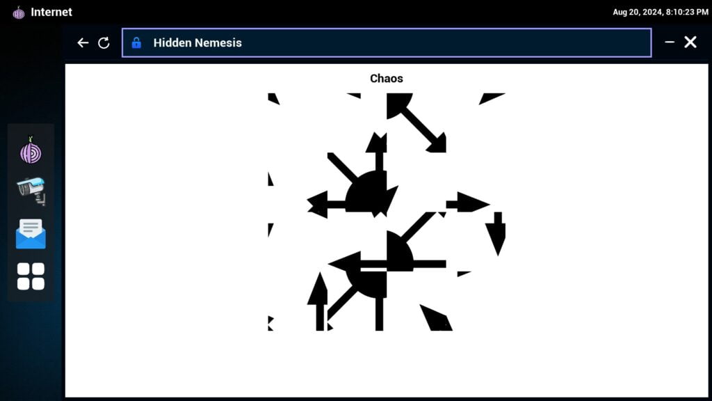 Hidden nemesis, game's puzzle screenshot