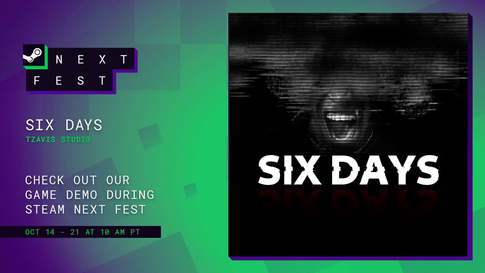 Steam NEXT FEST October 2024 SIX DAYS cover